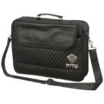 תיק טלית מפואר שחור רקמת כתר טרמי