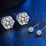 עגילי סוליטר אלגנטיים